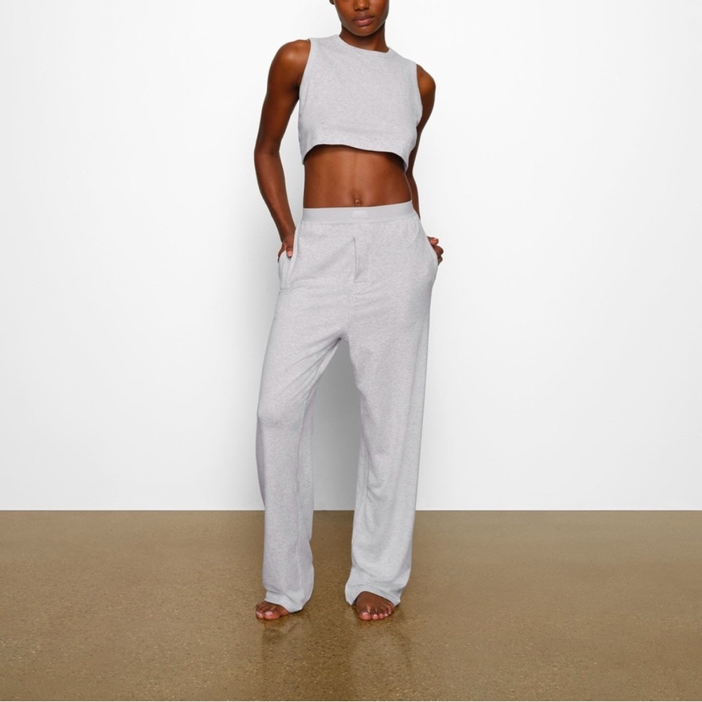 SKIMS NWOT Boyfriend Loose Pant, Color: Light Heather Grey, Size: XL